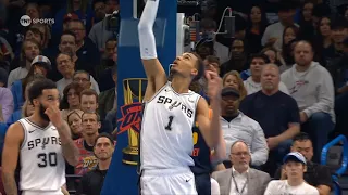 Victor Wembanyama gets first ever tech for bouncing the ball above his head vs OKC