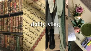 DAILY VLOG | early productive morning, clean, organize, cook, study with me, muslimah lifestyle.