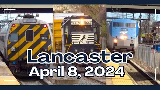 Lancaster Shuffle: Amtrak & NS Freight During Construction - April 8, 2024