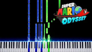 Bowser's Castle (8-Bit) - Super Mario Odyssey (Piano Tutorial)