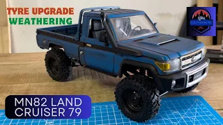 Workbench #4: MN82 Land Cruiser 79 weathering and tyre upgrade