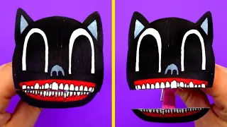 4 Amazing Cartoon Cat Paper Crafts and Doodles for FANS