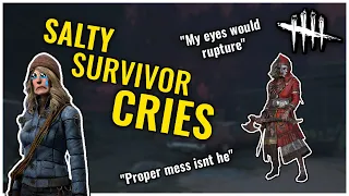 SALTY SURVIVOR CANT HANDLE LOSING! | Dead by Daylight