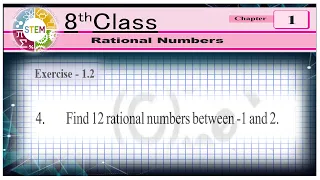 find 12 Rational numbers between -1 and 2