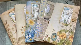 Garden Story & Wild flowers Window Envelope Travelers Notebook Journals Bare/Blank