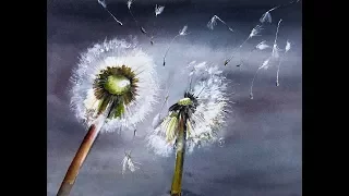 Dandelions in Watercolors Painting Tutorial