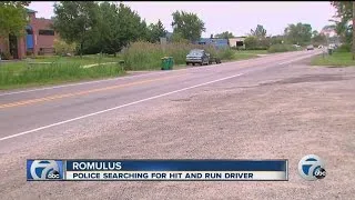 Romulus police searching for hit and run driver