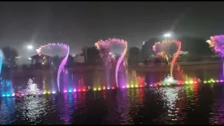 New Year celebration Lahore, Greater Iqbal Park Minare Pakistan Dancing Fountain amazing Lighting