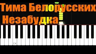 Тима Белорусских  - Незабудка - Piano Tutorial by VN (Easy)