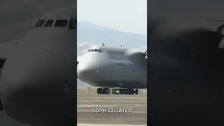 How Largest Aircraft C-5 Galaxy Lifts 420 Tons During Insane Short Takeoffs? #shorts