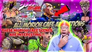 NON JOJO FAN REACTS - JOJO'S BIZARRE ADVENTURE: EYES OF HEAVEN ALL MORIOH CAFE DEUS MAGOTS ANIMATION