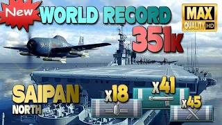 Aircraft Carrier Saipan: World record, 351k damage - World of Warships