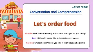 Conversation and Comprehension Practice5 I Let's order food I  with Teacher Jake