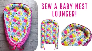 ♡ Sew a Newborn & Baby Lounge Nest! (18 inch Doll Bed & Pets too) Printable Sewing Pattern Included!