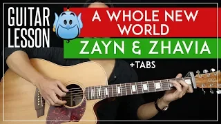 A Whole New World Guitar Tutorial 🧞 Aladdin Movie Zayn & Zhavia Guitar Lesson |Chords + TAB|