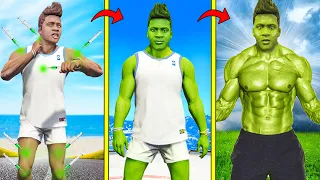 Franklin Take Injections To Transform Into Hulk in GTA 5