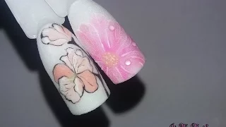 🌸Цветы на ногтях🌸Бархатный дизайн🌸Дизайн ногтей гель лаком🌸Nail design Shellac🌸