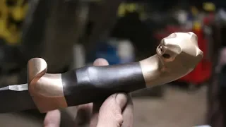 Forging a pattern welded Falcata Machete, part 4, making the handle.