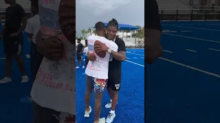 Lamar Jackson & Odell Beckham Jr. getting ready to square off in 7on7 at LJ Funday