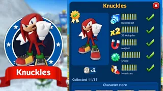 Sonic Dash KNUCKLES Max Level Upgrade Gameplay