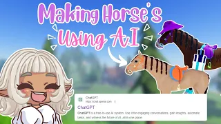 Making Horse's Using A.I! ~Wild Horse Islands Roblox~