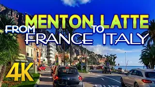 From France to Italy: 4K Winter Drive through Menton to Latte on the Coastal Borderlands