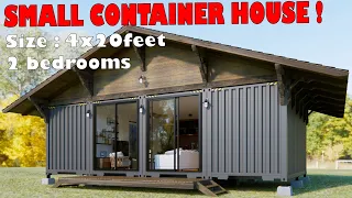 4x20ft Shipping Container Homes | 2 bedrooms | Living OFF GRID