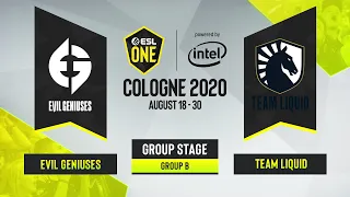 CS:GO - Evil Geniuses vs. Team Liquid [Mirage] Map 1 - ESL One Cologne 2020 - Group B - NA