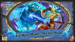 Trying to Win With Every Harth Stonebrew Hand!! 12 Win Mage Hearthstone Arena Run