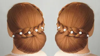 New Low Bun Hairstyle For Wedding And Party - Easy Hairstyle Cute