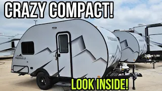 NEW FLOORPLAN! Crazy Compact Small RV! Tiny Freesolo FAM Travel Trailer!