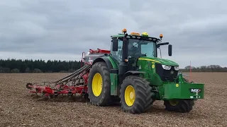 3-3-23 E.W Contracting. Drilling with John Deere 6215R and Weaving Sabre 6000M