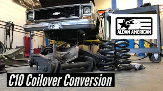 C10 Coilover Coversion by Aldan American on the 1974 Squarebody