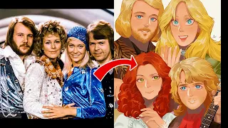 How I Draw ABBA / Members Introduction / Speedpaint Adobe Fresco