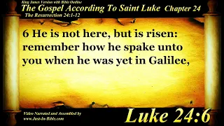 Gospel of Luke Chapter 24 - Bible Book #42 - The Holy Bible KJV HD Audio-Text Read Along