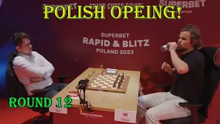 POLISH OPENING!! Bogdan-Daniel Deac vs Magnus Carlsen || Superbet Blitz 2023 - R13