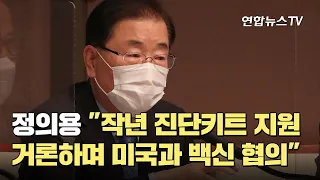 정의용 "작년 진단키트 지원 거론하며 미국과 백신 협의" / 연합뉴스TV (YonhapnewsTV)