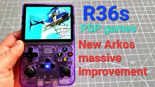 R36 handheld testing PSP new update massive difference !