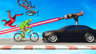 BIKES vs. Armored LASER Sabotager... (GTA 5 Face to Face)