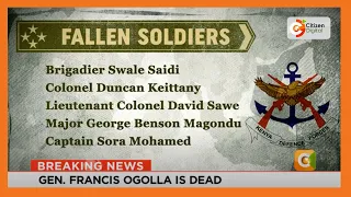 The Fallen Soldiers in the chopper crash involving CDF Francis Ogolla