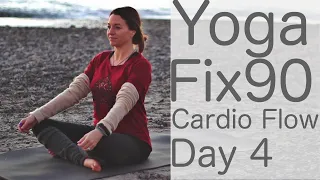 20 Minute Yoga Cardio Flow Day 4 Vinyasa Yoga Fix 90 | Fightmaster Yoga Videos