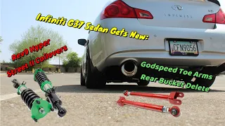Infiniti G37 Sedan/ 370z - How to Install Coilovers (True Rear) & Godspeed Rear Toe Bucket Delete