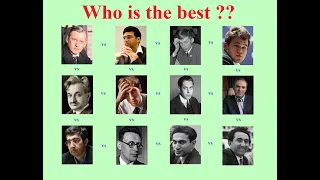 Comparison of top chess players throughout history  |  Best chess player of all time