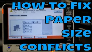 #konica #copiers How to fix Paper Size Conflicts on Konica Copiers