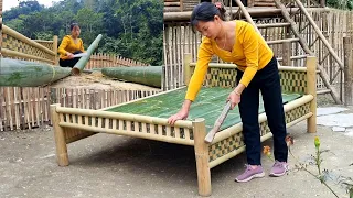 How to Make a Bamboo Bed - Homemade - Survival Shelter & Bamboo House 2022