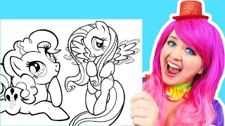Coloring My Little Pony Pinkie Pie, Fluttershy & Rainbow Dash