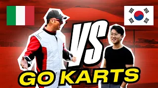 FER ITALIA VS COREANO VLOGS EN LOS GO KARTS! *termina mal*