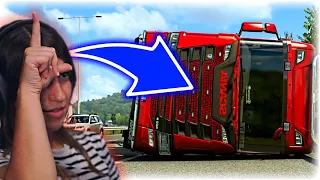 🙋🏻‍♀️ MI NOVIA me vuelca el camión en EURO TRUCK SIMULATOR 2 🚛