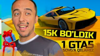 15K BO'LDIM -- GTA5 OBUNACHIGA SOVG'A QILAMIZ // JONLI EFIR