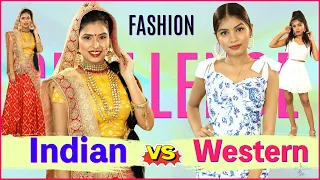 Fashion DARE Challenge - INDIAN vs WESTERN LOOK | Episode 6 | DIYQueen